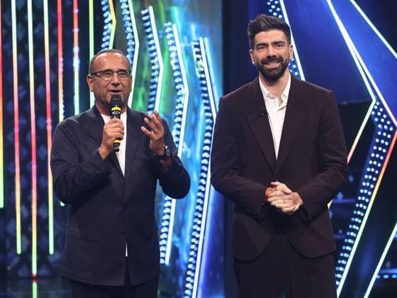 Rome, Rai studios on Via Asiago, Sanremo Giovani TV show - first episode. Pictured: Carlo Conti, Gianluca Gazzoli  Copyright: xMarcoxProvvisionatox xipa-agency.netx xMarcoxProvvisionatox IPA_Agency_IPA67842634