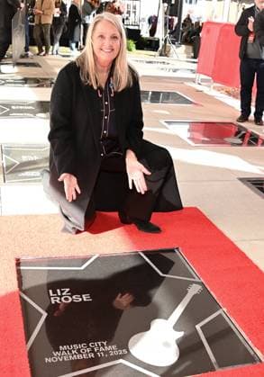 2025 Music City Walk of Fame Induction Ceremony Liz Rose at the 2025 Music City Walk of Fame Induction Ceremony held at Music City Walk of Fame Park on November 11, 2025 in Nashville, TN Nashville Music City Walk of Fame Park Tennessee USA Copyright: xTammiexArroyox xAFF-USA.comx