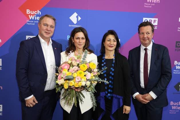 Opening BUCH WIEN 2025 Vienna, Messe, 12 11 2025 Andreas BABLER, Shila BEHJAT, Veronica KAUP HASLER, Benedikt FÖGER