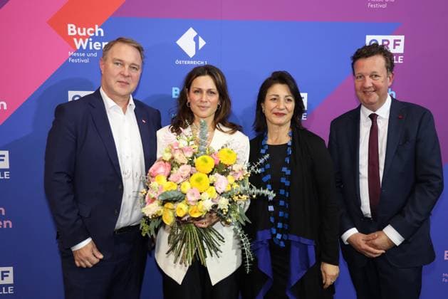 Opening BUCH WIEN 2025 Vienna, Messe, 12 11 2025 Andreas BABLER, Shila BEHJAT, Veronica KAUP HASLER, Benedikt FÖGER