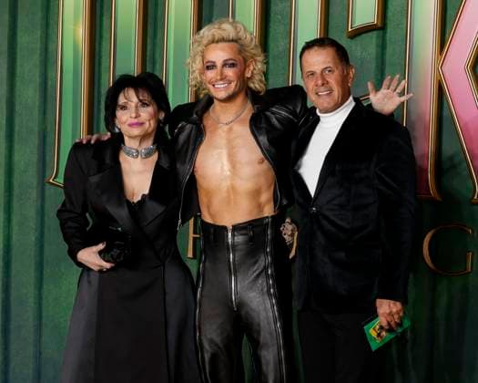 November 10, 2025, London, United Kingdom: Joan Grande, Frankie Grande and Ed Butera attend the Wicked For Good European Premiere at the Odeon Luxe in Leicester Square, London. London United Kingdom - ZUMAs197 20251110_aaa_s197_520 Copyright: xCatxMorleyx