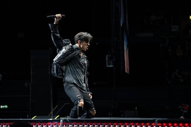 Dimash Qudaibergen in concert in London, UK - 12 Nov 2025 Dimash Qudaibergen performs on stage during his Stranger Tour at Ovo Wembley Arena. London United Kingdom Copyright: xLounisxTiarx xSOPAxImagesx DSC09664