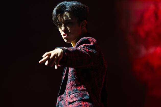 Dimash Qudaibergen in concert in London, UK - 12 Nov 2025 Dimash Qudaibergen performs on stage during his Stranger Tour at Ovo Wembley Arena. London United Kingdom Copyright: xLounisxTiarx xSOPAxImagesx DSC09854