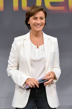 Sandra Maischberger on the ARD talk show maischberger in Studio Berlin Adlershof Berlin, 12 11 2025 Foto:xM.xBehrensx xFuturexImagex maischberger1211_5137
