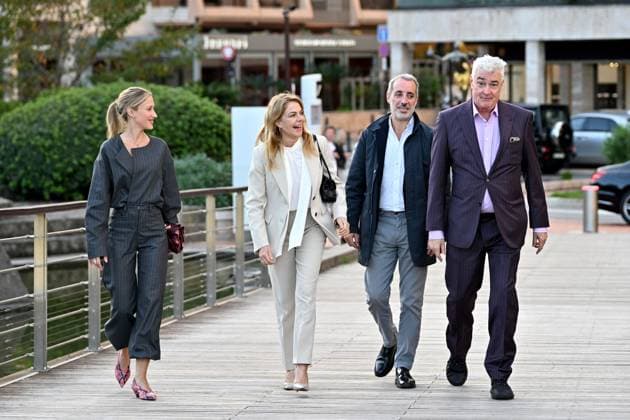 Teresa Riott, Claudia Gerini and her partner Riccardo Sangiuliano, and Daniel McVicar Launch and presentation of the Jury of the 22nd Monte Carlo Festival de la Comédie at the Grimaldi Forum in Monaco, November 12, 2025 Ezio Greggio, the Festivals founder and president, introduced the members of the Jury and the films in competition on the stage of the Salle Camille Blanc at the Grimaldi Forum Actress Claudia Gerini, is President of the Jury, Franco Nero, Honorary President, Teresa Riott and Daniel McVicar make up this cinematic quartet. The Festivals aim is to promote and enhance the different genres of comedy through film premieres, Thanks to the commitment of Ezio Greggio and the late Mario Monicelli, co-founder of the event, comedy has  Copyright: xBrunoxBebertx xBestimagexBrunoxBebertx xBestimagex