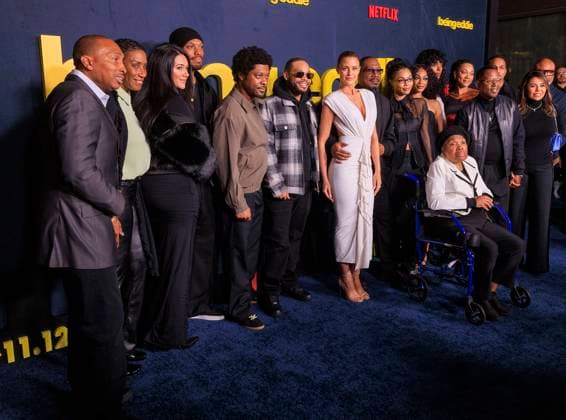 November 12, 2025, Los Angeles, California, USA: Vernon Lynch Jr., Myles Murphy, Christian Murphy, Eric Murphy, Paige Butcher, Eddie Murphy, Bella Murphy, Shayne Audra Murphy, Martin Lawrence, Bria Murphy Xavier and Angie Gonzalez and guests at the Netflix Being Eddie Premiere held on Wednesday November 12, 2025 at the Netflix Tudum Theater in Los Angeles, California. JAVIER ROJAS PI Los Angeles USA - ZUMAp124 20251112_zaa_p124_020 Copyright: xJavierxRojasx