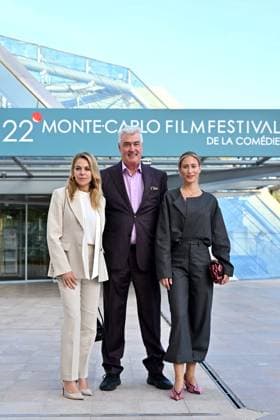 Claudia Gerini, Daniel McVicar and Teresa Riott Launch and presentation of the Jury of the 22nd Monte Carlo Comedy Festival at the Grimaldi Forum in Monaco, November 12, 2025 Ezio Greggio, the Festivals founder and president, introduced the members of the Jury and the films in competition on the stage of the Salle Camille Blanc at the Grimaldi Forum Actress Claudia Gerini, is President of the Jury, Franco Nero, Honorary President, Teresa Riott and Daniel McVicar make up this cinematic quartet. The Festivals aim is to promote and enhance the different genres of comedy through film premieres, Thanks to the commitment of Ezio Greggio and the late Mario Monicelli, co-founder of the event, comedy has gained a new appreciation even at prestigiou Copyright: xBrunoxBebertx xBestimagexBrunoxBebertx xBestimagex