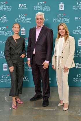 Teresa Riott, Daniel McVicar and Claudia Gerini Launch and presentation of the Jury of the 22nd Monte Carlo Festival de la Comédie at the Grimaldi Forum in Monaco, November 12, 2025 Ezio Greggio, the Festivals founder and president, introduced the members of the Jury and the films in competition on the stage of the Salle Camille Blanc at the Grimaldi Forum Actress Claudia Gerini, is President of the Jury, Franco Nero, Honorary President, Teresa Riott and Daniel McVicar make up this cinematic quartet. The Festivals aim is to promote and enhance the different genres of comedy through film premieres, Thanks to the commitment of Ezio Greggio and the late Mario Monicelli, co-founder of the event, comedy has gained a new appreciation even at pre Copyright: xBrunoxBebertx xBestimagexBrunoxBebertx xBestimagex