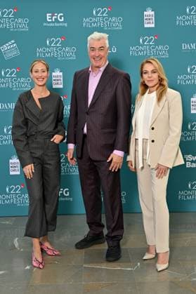 Teresa Riott, Daniel McVicar and Claudia Gerini Launch and presentation of the Jury of the 22nd Monte Carlo Festival de la Comédie at the Grimaldi Forum in Monaco, November 12, 2025 Ezio Greggio, the Festivals founder and president, introduced the members of the Jury and the films in competition on the stage of the Salle Camille Blanc at the Grimaldi Forum Actress Claudia Gerini, is President of the Jury, Franco Nero, Honorary President, Teresa Riott and Daniel McVicar make up this cinematic quartet. The Festivals aim is to promote and enhance the different genres of comedy through film premieres, Thanks to the commitment of Ezio Greggio and the late Mario Monicelli, co-founder of the event, comedy has gained a new appreciation even at pre Copyright: xBrunoxBebertx xBestimagexBrunoxBebertx xBestimagex