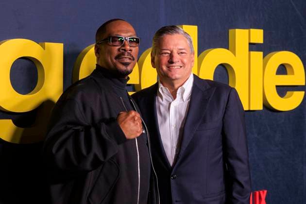 November 12, 2025, Los Angeles, California, USA: Eddie Murphy and Ted Sarandos at the Netflix Being Eddie Premiere held on Wednesday November 12, 2025 at the Netflix Tudum Theater in Los Angeles, California. JAVIER ROJAS PI Los Angeles USA - ZUMAp124 20251112_zaa_p124_027 Copyright: xJavierxRojasx