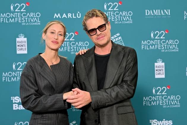 Teresa Riott and Alfredo Maisto, one of the Festivals sponsors Launch and presentation of the Jury for the 22nd Monte Carlo Comedy Festival at the Grimaldi Forum in Monaco, November 12, 2025 Ezio Greggio, the Festivals founder and president, introduced the members of the Jury and the films in competition on the stage of the Salle Camille Blanc at the Grimaldi Forum Actress Claudia Gerini, is President of the Jury, Franco Nero, Honorary President, Teresa Riott and Daniel McVicar make up this cinematic quartet. The Festivals aim is to promote and enhance the different genres of comedy through film premieres, Thanks to the commitment of Ezio Greggio and the late Mario Monicelli, co-founder of the event, comedy has gained a new appreciation ev Copyright: xBrunoxBebertx xBestimagexBrunoxBebertx xBestimagex