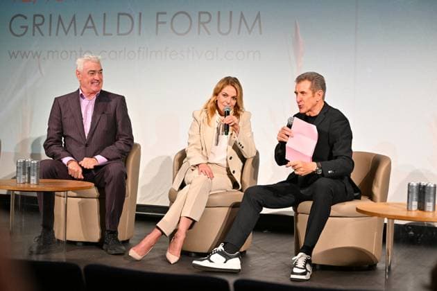Daniel McVicar, Claudia Gerini and Ezio Greggio Launch and presentation of the Jury for the 22nd Monte Carlo Comedy Festival at the Grimaldi Forum in Monaco, November 12, 2025 Ezio Greggio, the Festivals founder and president, introduced the Jury members and the films in competition on stage in the Salle Camille Blanc at the Grimaldi Forum Actress Claudia Gerini, is President of the Jury, Franco Nero, Honorary President, Teresa Riott and Daniel McVicar make up this cinematic quartet. The Festivals aim is to promote and enhance the different genres of comedy through film premieres, Thanks to the commitment of Ezio Greggio and the late Mario Monicelli, co-founder of the event, comedy has gained a new appreciation even at prestigious festival  Copyright: xBrunoxBebertx xBestimagexBrunoxBebertx xBestimagex