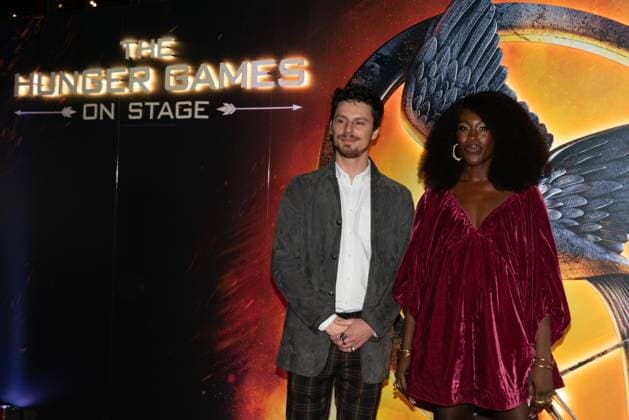 The Hunger Games: On Stage The Global Stage Premiere at the Troubadour Canary Wharf Theatre in London, UK, on 12th November, 2025 Louie Threlfall and Gloria Onitiri at The Hunger Games: On Stage The Global Stage Premiere at the Troubadour Canary Wharf Theatre in London, UK, on 12th November, 2025, Credit:Oleksii Ovcharenko Avalon United Kingdom, London  Copyright: xOleksiixOvcharenkox xAvalonx 1052095076