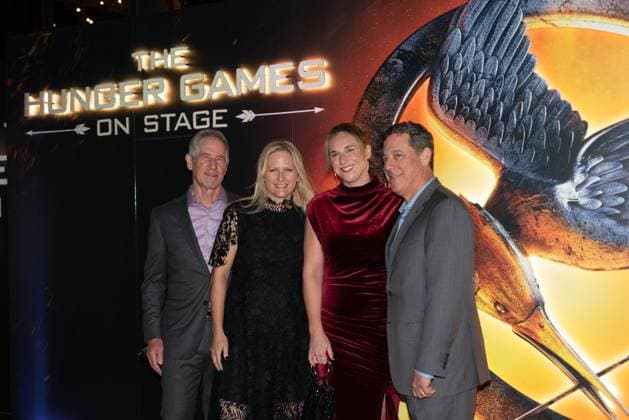 The Hunger Games: On Stage The Global Stage Premiere at the Troubadour Canary Wharf Theatre in London, UK, on 12th November, 2025 Jon Feltheimer, Jen Brown, Meredith Wieck, Adam Fogelson at The Hunger Games: On Stage The Global Stage Premiere at the Troubadour Canary Wharf Theatre in London, UK, on 12th November, 2025, Credit:Oleksii Ovcharenko Avalon United Kingdom, London  Copyright: xOleksiixOvcharenkox xAvalonx 1052095336