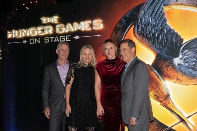 The Hunger Games: On Stage The Global Stage Premiere at the Troubadour Canary Wharf Theatre in London, UK, on 12th November, 2025 Jon Feltheimer, Jen Brown, Meredith Wieck, Adam Fogelson at The Hunger Games: On Stage The Global Stage Premiere at the Troubadour Canary Wharf Theatre in London, UK, on 12th November, 2025, Credit:Oleksii Ovcharenko Avalon United Kingdom, London  Copyright: xOleksiixOvcharenkox xAvalonx 1052095347