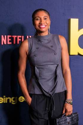 November 12, 2025, Los Angeles, California, USA: Angel McCoughtry at the Netflix Being Eddie Premiere held on Wednesday November 12, 2025 at the Netflix Tudum Theater in Los Angeles, California. JAVIER ROJAS PI Los Angeles USA - ZUMAp124 20251112_zaa_p124_073 Copyright: xJavierxRojasx