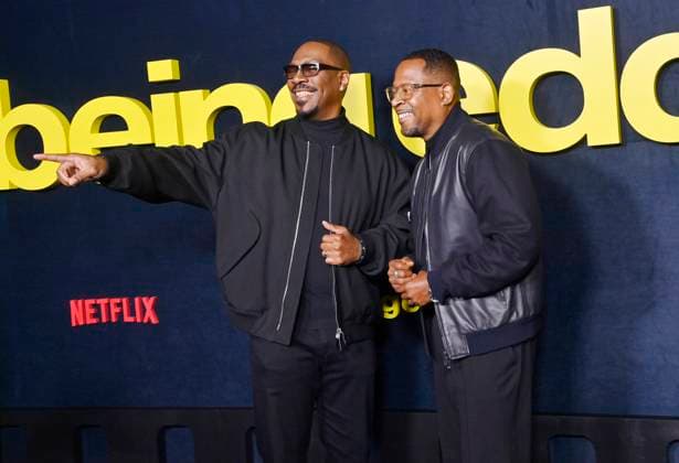 Actor Eddie Murphy (L) and Martin Lawrence attend the premiere of Netflix s biographical documentary Being Eddie at the Tudum Theater Los Angeles on Wednesday, November 12, 2025. Storyline: Follows a comprehensive look at Eddie Murphy s life and career.  LAP2025111207 JIMxRUYMEN