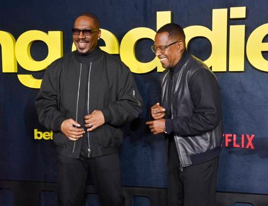 Actor Eddie Murphy (L) and Martin Lawrence attend the premiere of Netflix s biographical documentary Being Eddie at the Tudum Theater Los Angeles on Wednesday, November 12, 2025. Storyline: Follows a comprehensive look at Eddie Murphy s life and career.  LAP2025111212 JIMxRUYMEN