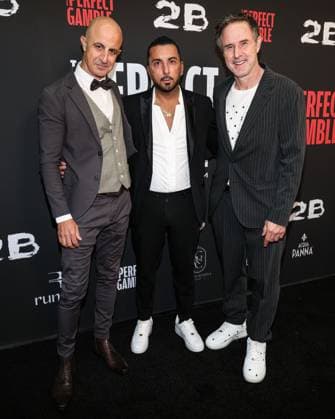 Los Angeles Premiere Of Saban Films The Perfect Gamble LOS ANGELES, CALIFORNIA, USA - NOVEMBER 12: Herzl Tobey, Danny A. Abeckaser and American actor, producer, and retired professional wrestler David Arquette arrive at the Los Angeles Premiere Of Saban Films The Perfect Gamble held at the Harmony Gold Theater on November 12, 2025 in Los Angeles, California, United States., Credit:Kay Qiao Avalon United States, California, Los Angeles, Harmony Gold Theater Copyright: xKayxQiaox xAvalonx 1052168893