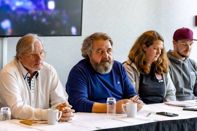 Press conference on the Kunst Rasen Open Air season 2026 in Bonn Ernst Ludwig HARTZ ELH Promotion , as well as Martin J NÖTZEL, Katrin WURM, Lennart BÜNKER Kunst Rasen Bonn Press conference on the Kunst Rasen Bonn Open Air season 2026 at the Bonn Marriott Hotel The program of Copyright: xBonn.digitalx xMarcxJohnx