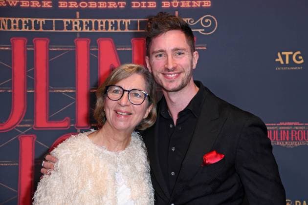 Felix Berndt aka Doc Felix with mother Annette Berndt at the premiere of Sarah Engels at Moulin Rouge Das Musical in the Musical Dome in Cologne on 13 11 2025