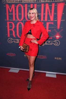 Sarah Bora wife Eko Fresh at the premiere of Sarah Engels at Moulin Rouge The Musical at the Musical Dome in Cologne on 13 11 2025