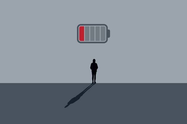 deprimiert Mädchen mit leeren Akku Burnout Konzept depressed girl with empty battery burnout concept illustration (License=RF) Copyright: xZoonar.com KristinaxBolgertx 24234992