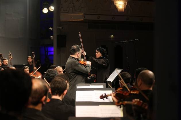 Paniz Faryusefi becomes first woman to lead Tehran Symphony Orchestra in Iran TEHRAN, IRAN - NOVEMBER 13: Tehran Symphony Orchestra performs under the baton of a female orchestra conductor Paniz Faryusefi for the first time at the Vahdat Hall in Tehran, Iran on November 13, 2025. Fatemeh Bahrami Anadolu Tehran Iran. Editorial use only. Please get in touch for any other usage.  Copyright: x2025xAnadoluxFatemehxBahramix