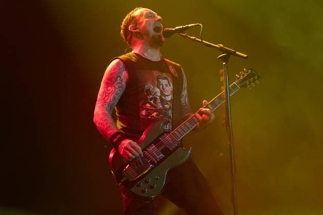 Volbeat Perform at OVO Arena Wembley, London Lead singer Michael Poulsen of Danish rock metal band Volbeat performs at OVO Arena Wembley, London, England, UK on Thursday 13 November 2025., Credit:Justin Ng Avalon UK, England, London, OVO Arena Wembley  Copyright: xJustinxNgx xAvalonx 1052296834