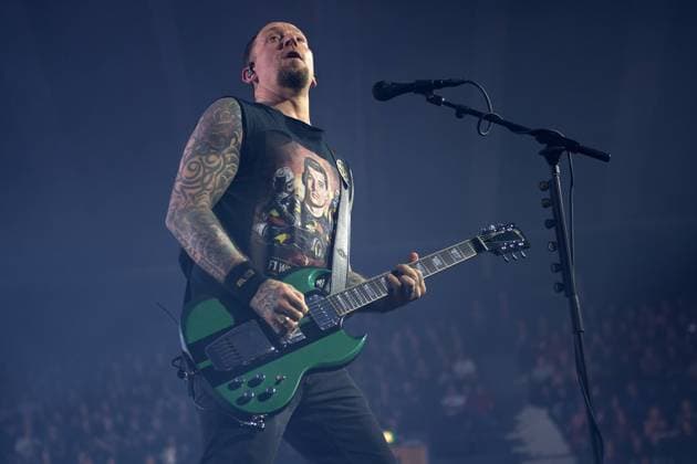 Volbeat Perform at OVO Arena Wembley, London Lead singer Michael Poulsen of Danish rock metal band Volbeat performs at OVO Arena Wembley, London, England, UK on Thursday 13 November 2025., Credit:Justin Ng Avalon UK, England, London, OVO Arena Wembley  Copyright: xJustinxNgx xAvalonx 1052296849