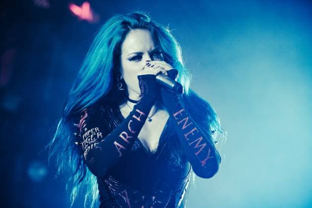 Arch Enemy live in Copenhagen, Denmark Copenhagen, Denmark. 13th, November 2025. The Swedish melodic death metal band Arch Enemy performs a live concert at Poolen in Copenhagen. Here vocalist Alissa White-Gluz is seen live on stage. Denmark, Copenhagen  Copyright: xGonzalesxPhoto NikolajxBransholmx