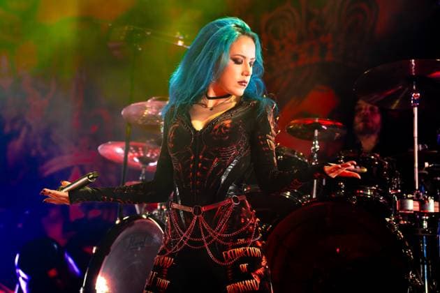 Arch Enemy live in Copenhagen, Denmark Copenhagen, Denmark. 13th, November 2025. The Swedish melodic death metal band Arch Enemy performs a live concert at Poolen in Copenhagen. Here vocalist Alissa White-Gluz is seen live on stage. Denmark, Copenhagen  Copyright: xGonzalesxPhoto NikolajxBransholmx