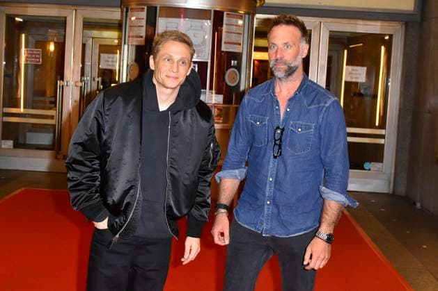 abb WuenscheEssen Matthias Schweighöfer Schweighoefer actor Erik Schmitt director on the red carpet at the NRW premiere of the movie DAS LEBEN DER WÜNSCHE WUENSCHE at Lichtburg cinema on 13 02 2025 in Essen, NRW Germany