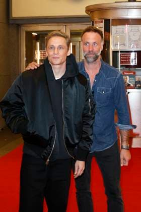 Matthias Schweighöfer and Erik Schmitt at the premiere of the movie Das Leben der Wünsche at Lichtburg Essen, 13 11 2025 Foto:xT.xSchröerx xFuturexImagex wuensche_essen_5115