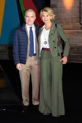 Giampiero Letta and Rossana Ridolfi at the premiere of the Sky documentary Benetton Formula at Space Cinema Moderno Rome, 13 11 2025 Foto:xA.xM.xTinghinox xFuturexImagex benetton_5138