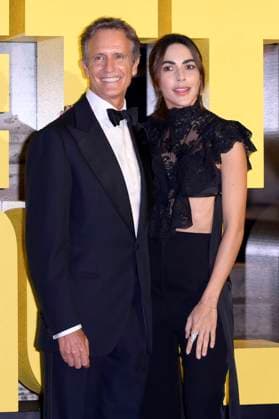 Alessandro Benetton and Rocio Munoz Morales at the premiere of the Sky documentary Benetton Formula at Space Cinema Moderno Rome, 13 11 2025 Foto:xA.xM.xTinghinox xFuturexImagex benetton_5164