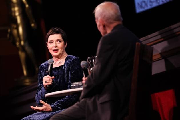 STOCKHOLM, SWEDEN 20251114 World star Isabella Rossellini and film journalist Stig Björkman hold a conversation before the screening of Blue Velvet about David Lynch, which is celebrated during the Stockholm Film Festival at Bio Skandia in Stockholm STOCKHOLM SWEDEN x12150x  Copyright: xCaisaxRasmussen TTx STOCKHOLMS FILMFESTIVAL OCH PRISCERMONI SPzbFTo9WmU