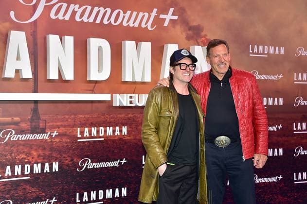 European premiere of landmann Bruno Eyron with Ralf Moeller Arrival red carpet for the European premiere of landmann in berlin on 14 11,2025 Photopress Mueller
