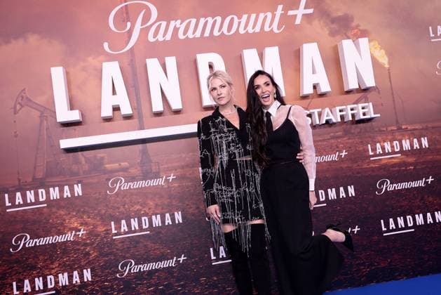 Ali Larter and Demi Moore at the premiere of season 2 of the series Landman Paramount at Zoo Palast on 14 11 2025 in Berlin Landman series premiere in Berlin