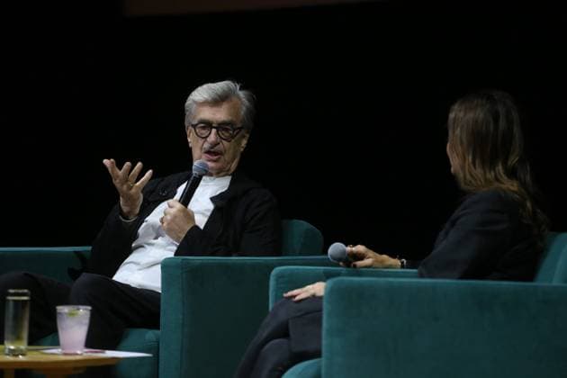 November 14, 2025, Athens, Greece: During an event at the Onassis Stegi in Athens, filmmaker Wim Wenders took part in a public discussion with the foundationÃ¢â‚¬â ¢s artistic director, Afroditi Panagiotakou, speaking about his work, creative process, and contemporary cinema trends. The event drew a large audience as part of the foundationÃ¢â‚¬â ¢s cultural program Athens Greece - ZUMAv62_ 20251114_zaf_v62_020 Copyright: xAristidisxVafeiadakisx