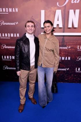 Luis Vorbach and Tomomi Themann at the premiere of season 2 of the series Landman Paramount at Zoo Palast on 14 11 2025 in Berlin Landman series premiere in Berlin