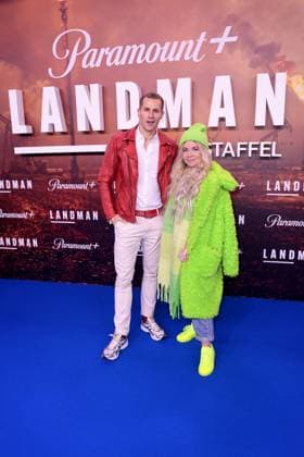 Lukas Sauer and Nadine Trompka at the premiere of season 2 of the series Landman Paramount at Zoo Palast on 14 11 2025 in Berlin Landman series premiere in Berlin