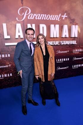 Ramy Nasser and Cathy Hummels at the premiere of season 2 of the series Landman Paramount at Zoo Palast on 14 11 2025 in Berlin Landman series premiere in Berlin
