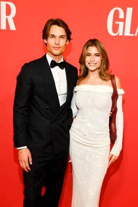 abb GlamourWomen Arne Carlos Böttcher Noettcher and Viviana as guests on the red carpet at the 3 GLAMOUR WOMEN OF THE YEAR AWARD at The Ritz Carlton Hotel Berlin on 14 11 2025 in Berlin Berlin Germany