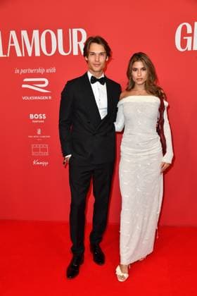Carlos Boettcher and Viviana Wessels arriving at the third Glamour Women of the Year Awards at The Ritz Carlton Hotel in Berlin 14 11 2025