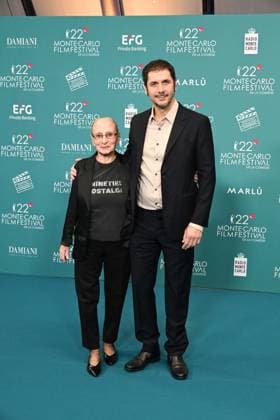 Monk, Italy: Monte Carlo, 22nd Monte Carlo Film Festival De La ComÃ die. Red carpet. Pictured: Elizabeth Missland, Gabriele Mainetti Monk Italy  - ZUMAp169 20251114_zea_p169_610 Copyright: xManuelexMangiarottix