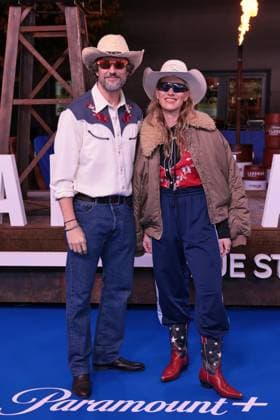 14 11 2025 , Evelyn Weigert and Tom Beck aka Bob and Daisy for the European premiere of Landman season 2, Zoo Palast, Berlin, Berlin