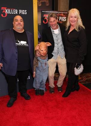 AFM Special Screening of THE 3 KILLER PIGS 14 November 2025 . Los Angeles, California - Thomas J. Churchill, William McNamara, Aleksandra Zorich Hunt, At AFM Special Screening of THE 3 KILLER PIGS held at AMC Century City 15 in Los Angeles., Credit:Sadou Faye Avalon United States, CA, Los Angeles, AMC Century City 15  Copyright: xSadouxFayex xAvalonx 1052549851