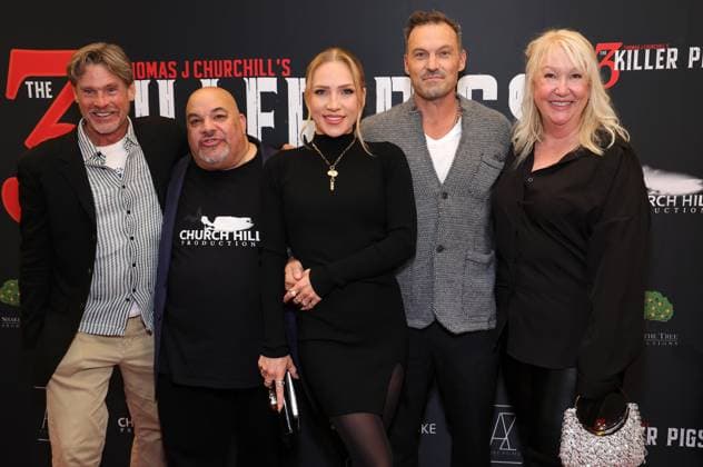 AFM Special Screening of THE 3 KILLER PIGS 14 November 2025 . Los Angeles, California - William McNamara,, Thomas J. Churchill, Sharna Burgess, Brian Austin Green, Aleksandra Zorich Hunt, At AFM Special Screening of THE 3 KILLER PIGS held at AMC Century City 15 in Los Angeles., Credit:Sadou Faye Avalon United States, CA, Los Angeles, AMC Century City 15 Copyright: xSadouxFayex xAvalonx 1052549473