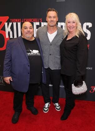 AFM Special Screening of THE 3 KILLER PIGS 14 November 2025 . Los Angeles, California - Thomas J. Churchill, Brian Austin Green, Aleksandra Zorich Hunt, At AFM Special Screening of THE 3 KILLER PIGS held at AMC Century City 15 in Los Angeles., Credit:Sadou Faye Avalon United States, CA, Los Angeles, AMC Century City 15  Copyright: xSadouxFayex xAvalonx 1052550698